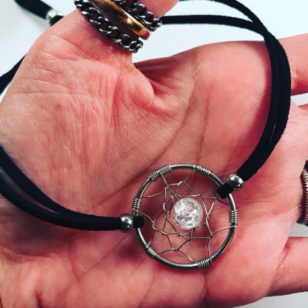 Dream catcher crystal choker necklace - Picture 6 of 9